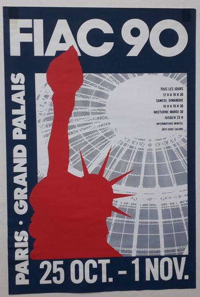 null Fiac 90, Grand Palais, Paris, 1990, [58*39 cm], (bon état général, marques de...