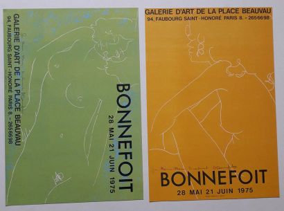 null Bonnefoit [2 affiches], Galerie d’art de la place Bauveau, Paris, 1975 ; Imprimerie...