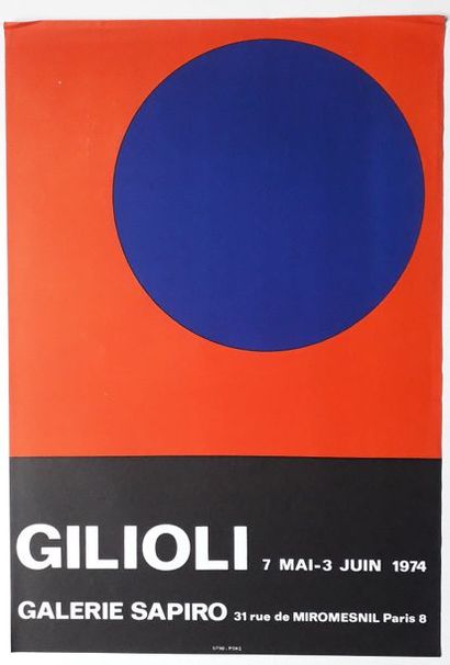 null Gilioli, Galerie Sapiro, Paris, 1974 ; Imprimerie litho-pons [73*49,6 cm] (bon...