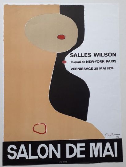 null Salon de Mai, Salles Wilson, Paris, 1974 ; Imprimerie lith-pons [67*49,5 cm]...