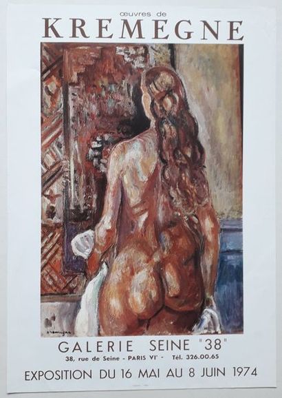 null Oeuvres de Kremegne, Galerie Seine « 38 », Paris, 1974 ; Imprimix, Nice [64*45...