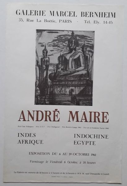 null André Maire : Indes, Afrique, Indochine,Egypte, Galerie Marcel Bernheim, Paris,...