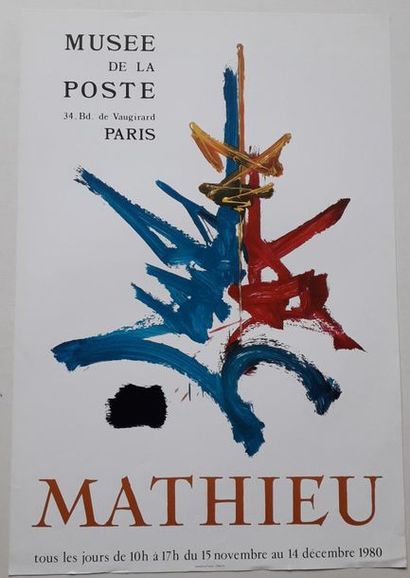 null Mathieu, Musée de la Poste, 1980; Offset Printing 94, [58*40 cm], (very good...