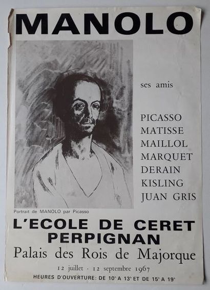 null Manolo, l’école de Ceret, Palais des Rois de Majorque, Perpignan, 1967 [76,5*54,5...