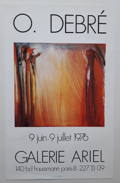 null O. Debré, Galerie Ariel, Paris, 1976; SMI Paris, [65,5*41 cm], (very good c...