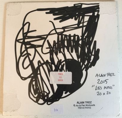 Alain TREZ Les potes, 2015
Acrylique, signature en bas à droite
20 x 20 cm