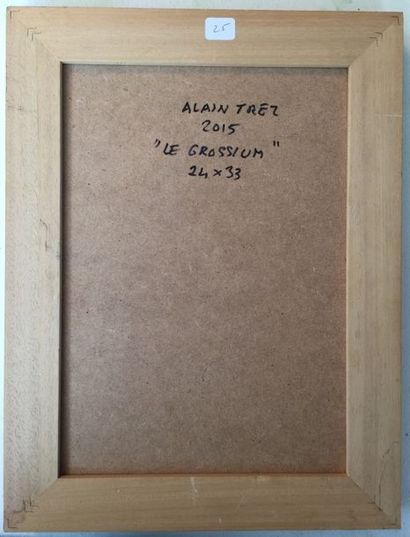 Alain TREZ Le Grossium, 2015
Galet et tipex, signature en bas à droite
33 x 24 c...