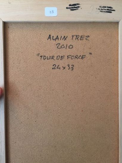 Alain TREZ Tour de force, 2010
Bronze et tipex, signature en bas à droite
33 x 24...