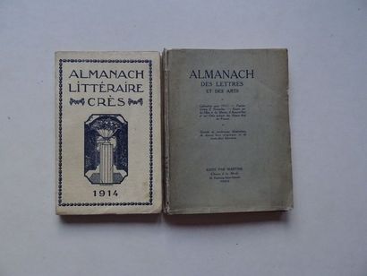 Lot de 2 almanachs : 
- « Almanach des lettres...