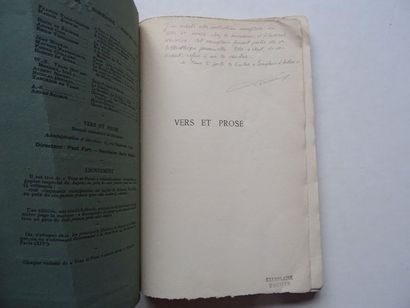 null « Vers et prose » [revue tome I], Œuvre collective sous la direction de Paul...