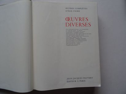 null « Œuvres complètes d’Élie Faure : Essais / Correspondance » [tome trois], Élie...