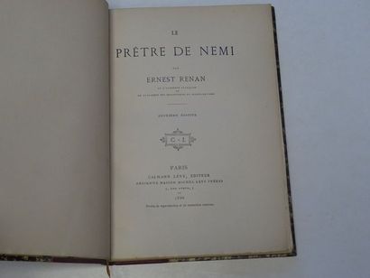 null « Le prêtre de Nemi », Ernest Renan ; Ed. Calmann Lévy, éditeur, 1886, 438 p.(léger...