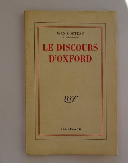 null « Le discours d’Oxford », Jean Cocteau ; Ed. Gallimard, 1956, 60 p. (couverture...