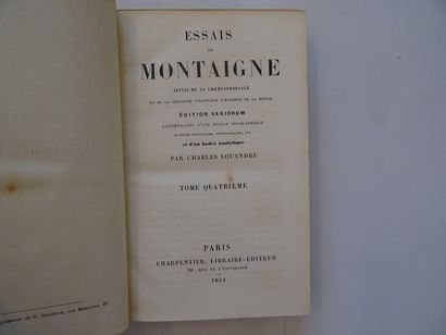 null « Essais de Montaigne » [tome IV], Montaigne, Charles Louandre ; Ed. Charpentier,...