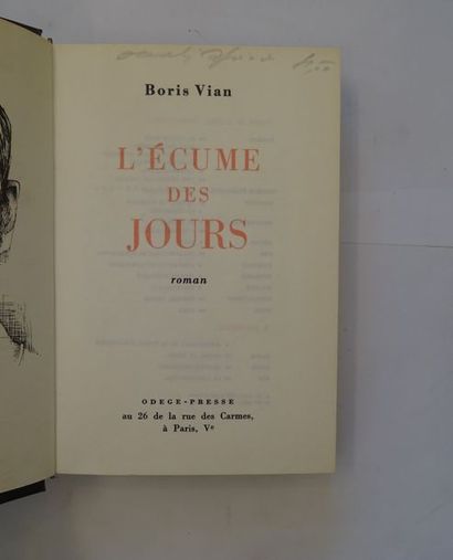 null « L’écume des jours », Boris Vian ; Ed. Odege-Presse, 1967, 320 p. 
