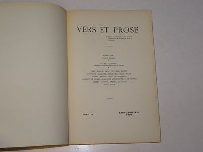 null « Vers et prose » [revue tome IX], Œuvre collective sous la direction de Paul...