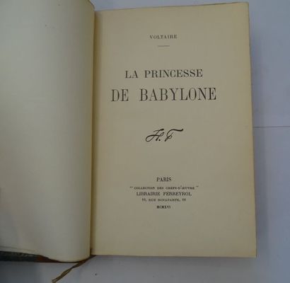 null « La princesse de Babylone », Voltaire ; Ed. Librairie Ferreyrol, 1914, 160...