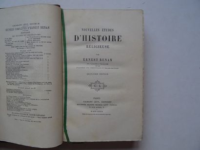null "Nouvelles études d'histoire religieuse ", Ernest Renan; Ed. Calmann Levy, brothers,...