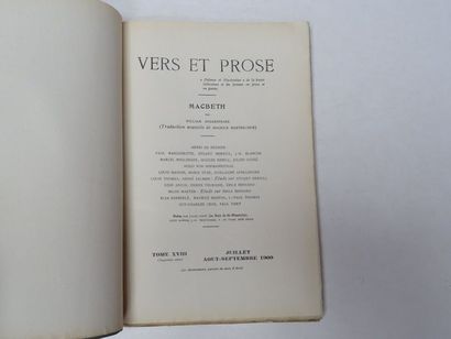 null « Vers et prose » [revue tome XVIII], Œuvre collective sous la direction de...