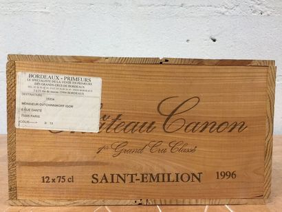 Château Canon Caisse de 12 bouteilles, 1er grand cru classé

Saint-émilion 1996
...
