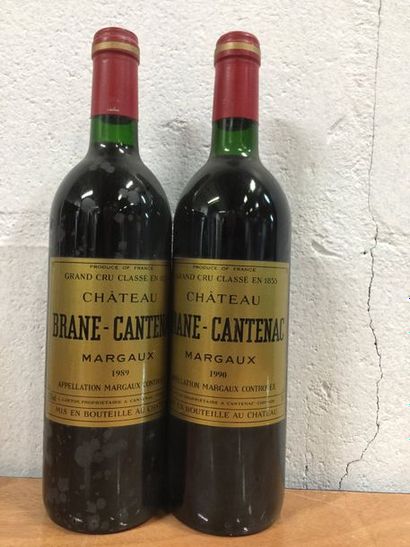 Château Brane-Cantenac 2 bouteilles grand cru classé, Margaux 1989 et 1990

(TLB)

Etiquette...