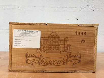 CHÂTEAU GISCOURS Case of 12 bottles, 

Margaux 1996


