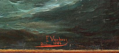 E.VANHOVE (actif fin XIXème siècle) 
Prince of Wales
Huile sur toile signée en bas...