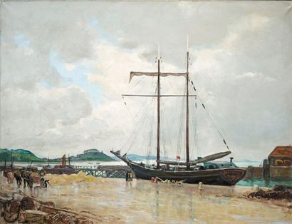 Lucien SEEVAGEN (1897-1959) 
Port de Paimpol
Huile sur toile signée et située en...