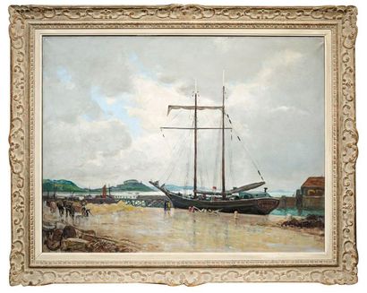 Lucien SEEVAGEN (1897-1959) 
Port de Paimpol
Huile sur toile signée et située en...