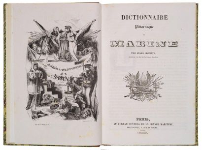 LECOMTE (Jules) 
Dictionnaire pittoresque de marine. Préface par Al­phonse KARR....
