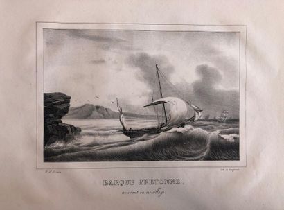 SAINT-AULAIRE (Félix-Achille Beaupoil, marquis de) 
Set of 12 marine lithographs....