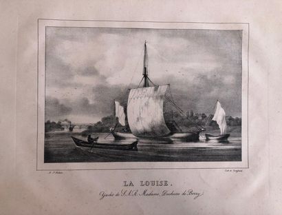 SAINT-AULAIRE (Félix-Achille Beaupoil, marquis de) 
Set of 12 marine lithographs....