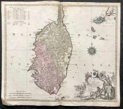 TOBIE CONRAD 
Geographer in Augsburg
Colour map of Corsica with administrative divisions,...