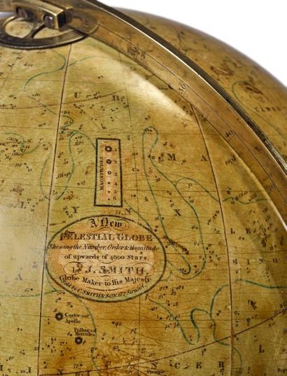 null Celestial Globe
Brass meridian circle and mahogany base. signed SMITH
England,...