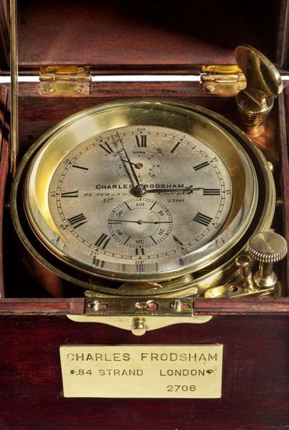 Charles FRODSHAM (1810-1871) 
Chronomètre de bord, mouvement à échappement à deux...