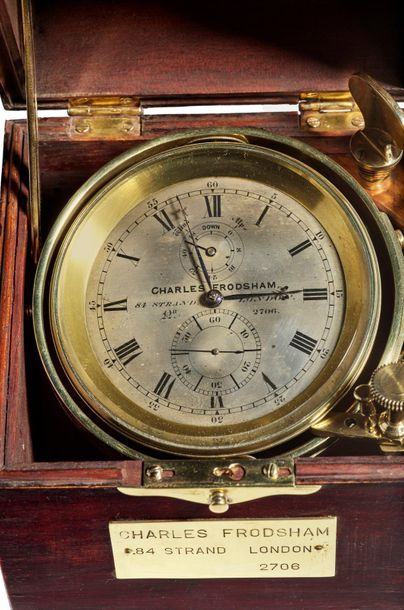 Charles FRODSHAM (1810-1871) 
Chronomètre de bord, mouvement à échappement à deux...