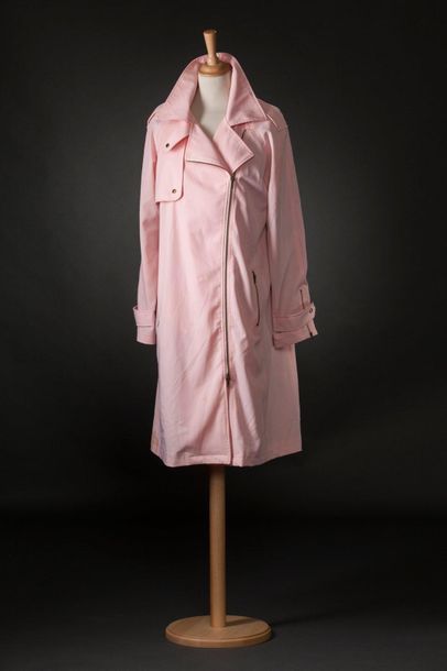 Pierre BALMAIN Pink three-quarter length gabardine lined with a crepe printed with...