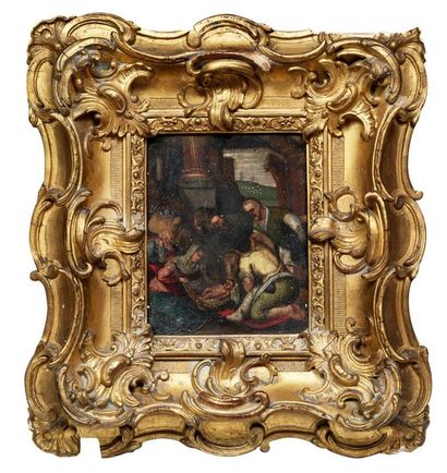 Ecole ITALIENNE, du XVIIème siècle, d'après Jacopo BASSANO The Adoration of the Magi
Copper...