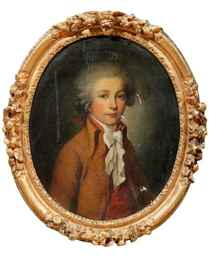 Ecole ANGLAISE, du XVIIIème siècle, entourage de Jean-Baptiste GREUZE Portrait de...