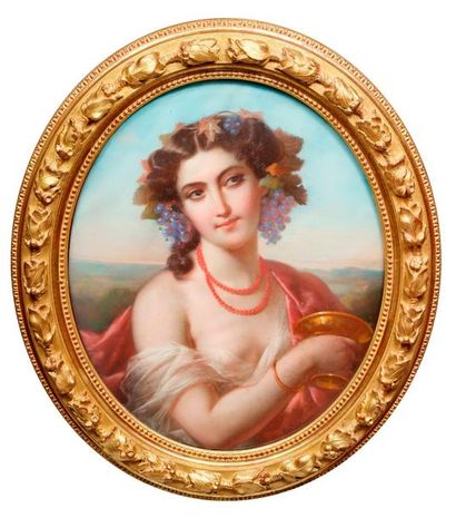 École française, vers 1900 
Elegant
Pastel Portrait
66 x 54.5 cm