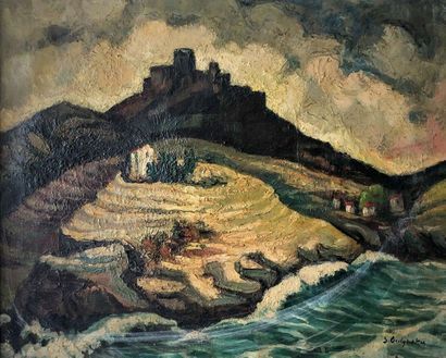 Stefania ORDYNSKA-MORAWSKA (1882-1968) 
Castle on the hillside
Canvas signed lower...
