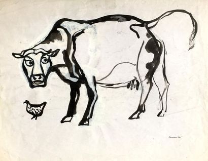 Henri SAMOUILOV (1930-2014) Vache
Ensemble de 11 dessins à l'encre, mine de plomb,...