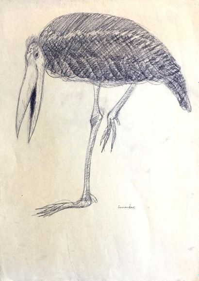 Henri SAMOUILOV (1930-2014) Marabout
Deux dessins, l'une aquarelle et gouache, l'autre...