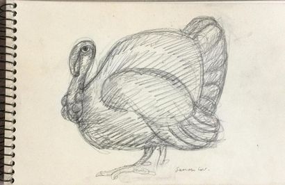 Henri SAMOUILOV (1930-2014) Study of turkeys
Two colour pencil drawings, one signed
Three...