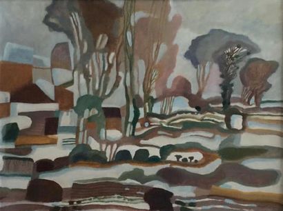 Henri SAMOUILOV (1930-2014) 1st Snow
Oil on canvas, signed lower right and dated...