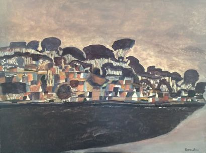 Henri SAMOUILOV (1930-2014) Seaside town
Oil on canvas, signed lower right
65 x 92...