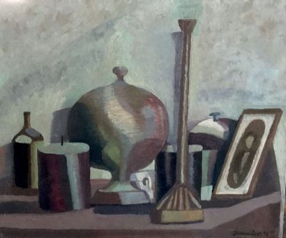 Henri SAMOUILOV (1930-2014) Still life with candlesticks
Oil on canvas, signed lower...