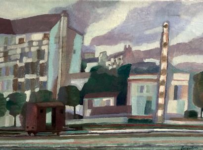 Henri SAMOUILOV (1930-2014) La Gare
Oil on canvas, signed lower right
38 x 55 cm