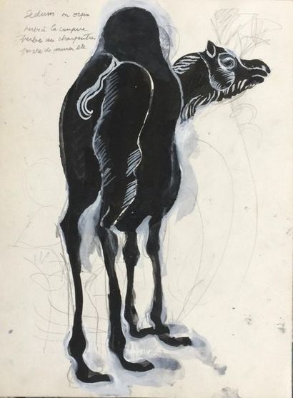 Henri SAMOUILOV (1930-2014) Dromedaries
Seven drawings, two signed
24 x 32 cm
A sketchbook...