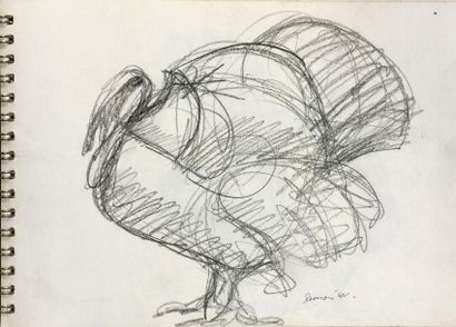 Henri SAMOUILOV (1930-2014) Study of animals
Set of twelve sketchbooks, graphite